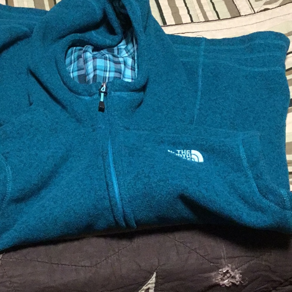 The north face vest with hoodie